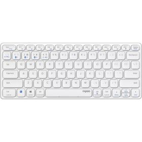 Rapoo E9600M Teclado Compacto Ultafino Inalambrico - Bluetooth y 2.4GHz - Base de Aluminio - Bateria Recargable Ecologica - Color Gris