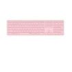 Rapoo E9800M Teclado Compacto Ultafino Inalambrico - Bluetooth y 2.4GHz - Base de Aluminio - Bateria Recargable Ecologica - Color Rosa