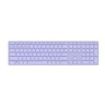 Rapoo E9800M Teclado Compacto Ultafino Inalambrico - Bluetooth y 2.4GHz - Base de Aluminio - Bateria Recargable Ecologica - Color Purpura