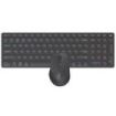 Rapoo 9700M Pack Teclado Ultrafino + Raton Inalambricos - Bluetooth y 2.4GHz -  Raton 1600 DPI - Bateria Recargable Ecologica - Autonomia hasta 12 Meses - Color Negro