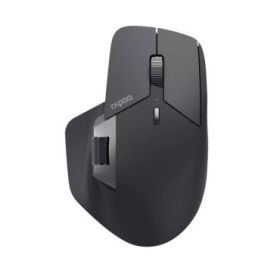 Rapoo MT760LW Raton Inalambrico - Tamaño Compacto - Bluetooh y 2.4GHz - 4000 DPI - Bateria Recargable Ecologica - Color Negro