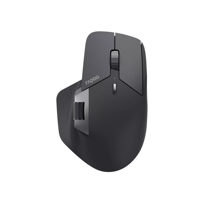 Rapoo MT760LW Raton Inalambrico - Tamaño Compacto - Bluetooh y 2.4GHz - 4000 DPI - Bateria Recargable Ecologica - Color Negro
