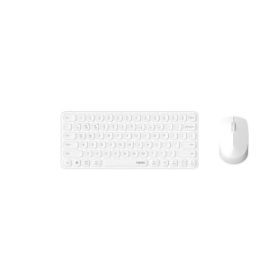 Rapoo 9010M Pack Teclado Compacto + Raton Inalambricos - Bluetooth y 2.4GHz -  Raton 2400 DPI - Autonomia hasta 12 Meses - Color Blanco