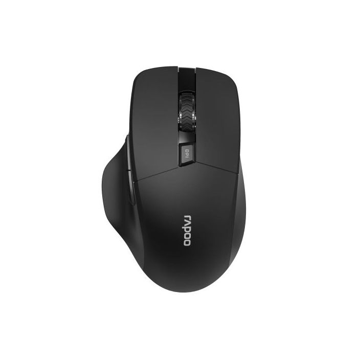 Rapoo M610 Raton Inalambrico - Bluetooh y 2.4GHz - 1600 DPI - Bateria Recargable Ecologica - Color Negro