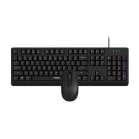 Rapoo NX1500 Pack Teclado + Raton USB - Raton 1000 DPI - Plug & Play - Color Negro