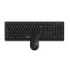 Rapoo X1500 Pack Teclado + Raton Inalambricos - 2.4GHz -  Raton 1200 DPI - Autonomia hasta 12 Meses - Color Negro