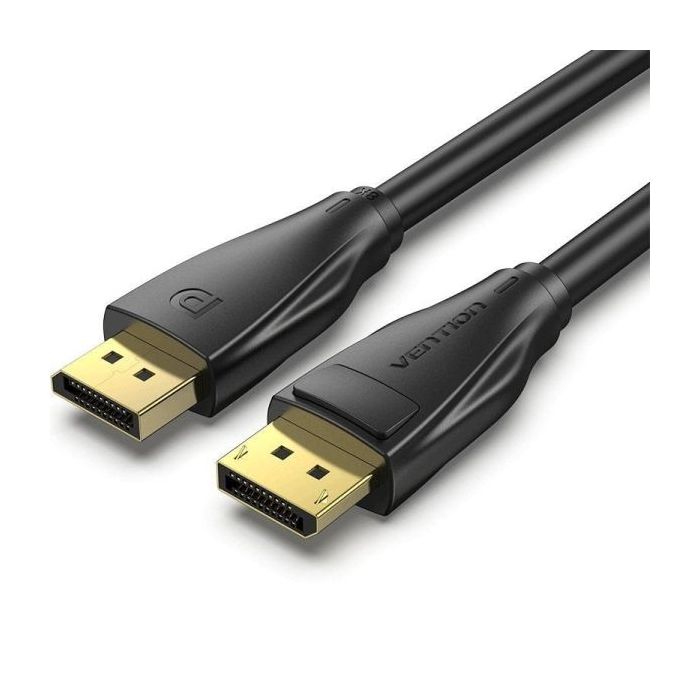 Vention Cable Displayport 1.4 8K - Longitud 10m - Recubrimiento en PVC - Conectores Chapados en Oro - Color Negro