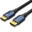 Vention Cable Displayport 1.4 8K - Longitud 2m - Trenzado de Nailon - Conectores Chapados en Oro - Color Azul