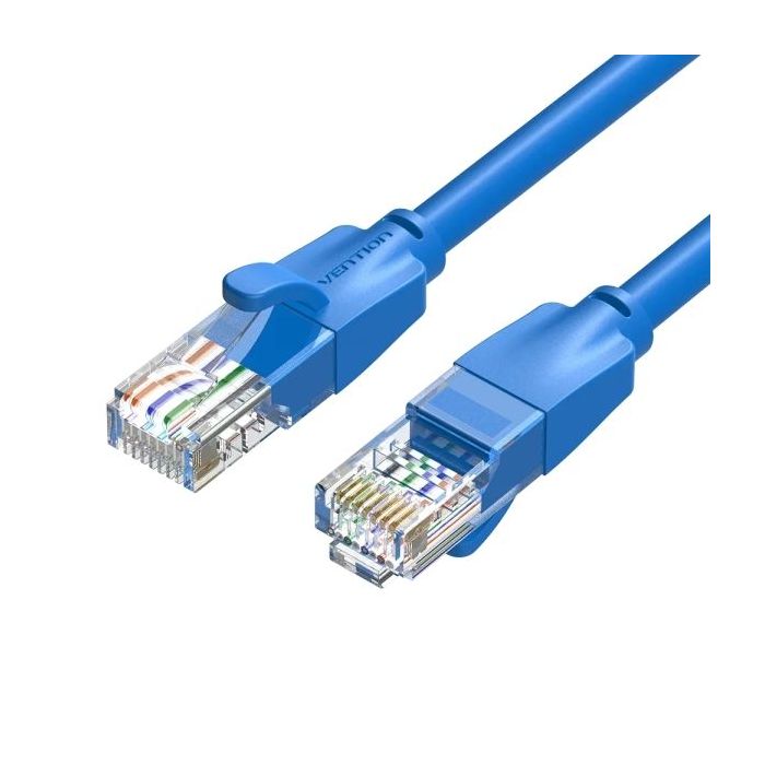 Vention Cable de Red - Cat.6 UTP - Longitud 15m - Velocidad hasta 1Gbps - 26AWG - Cubierta de PVC - Color Azul