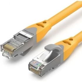 Vention Cable de Red Cat.6a SFTP - Longitud 20m - Velocidad hasta 10Gbps - 27AWG - Cubierta de PVC - Blindaje Multicapa - Color Amarillo