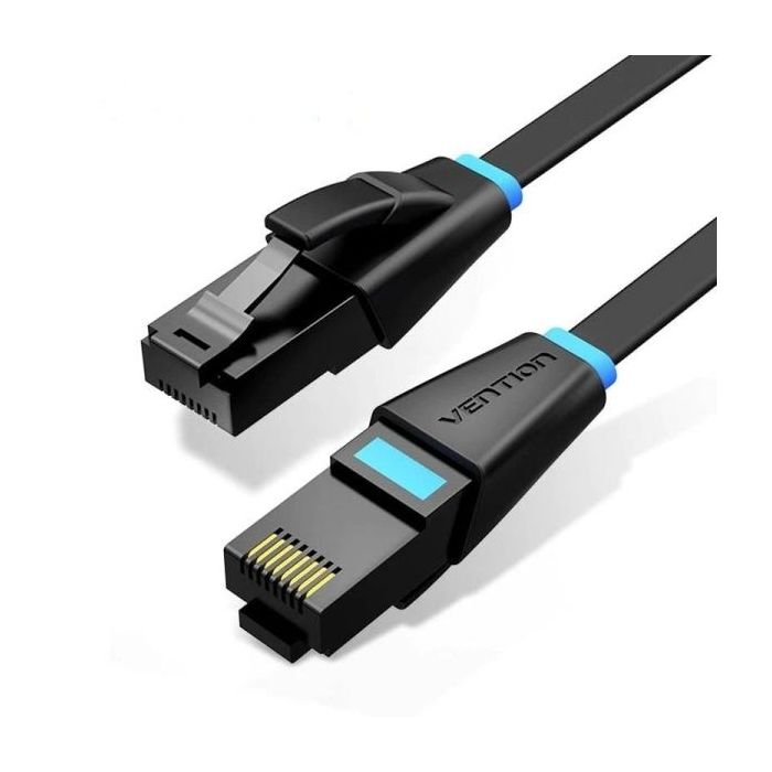 Vention Cable de Red - Cat.6a UTP - Longitud 2m - Velocidad hasta 1Gbps - 32AWG - Cubierta de PVC - Color Negro
