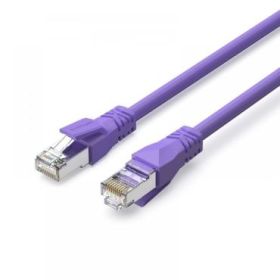 Vention Cable de Red Cat.6a SFTP - Longitud 0.3m - Velocidad hasta 10Gbps - 26AWG - Cubierta de PVC - Blindaje Multicapa - Color Morado