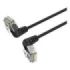 Vention Cable de Red Acodado Cat.6a UTP - Slim - Longitud 3m - Velocidad hasta 10Gbps - 32 AWG - Cubierta de PVC - Cabeza Rotatoria 360º - Color Negro