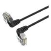 Vention Cable de Red Acodado Cat.6a UTP - Slim - Longitud 3m - Velocidad hasta 10Gbps - 32 AWG - Cubierta de PVC - Cabeza Rotatoria 360º - Color Negro