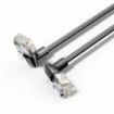 Vention Cable de Red Acodado Cat.6a UTP - Slim - Longitud 3m - Velocidad hasta 10Gbps - 32 AWG - Cubierta de PVC - Color Negro