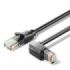 Vention Cable de Red Cat.6 UTP - Longitud 1m - Acodado - Velocidad hasta 1Gbps - 26AWG - Cubierta de PVC - Color Negro
