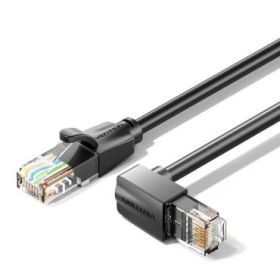 Vention Cable de Red Cat.6 UTP - Longitud 5m - Acodado - Velocidad hasta 1Gbps - 26AWG - Cubierta de PVC - Color Negro
