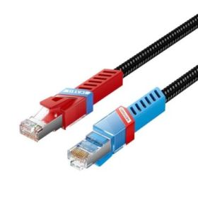 Vention Cable de Red Cat.8 SFTP - Longitud 10m - Velocidad hasta 40Gbps - 26AWG - Color Rojo y Azul