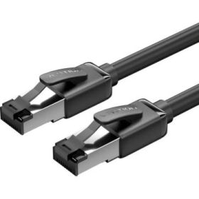 Vention Cable de Red Cat.8 SFTP - Longitud 2m - Velocidad hasta 40Gbps - 28AWG - Blindaje Multicapa - Color Negro