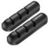 Vention Pack de 2 Organizadores de Cable -  3 Puertos - Silicona - Color Negro