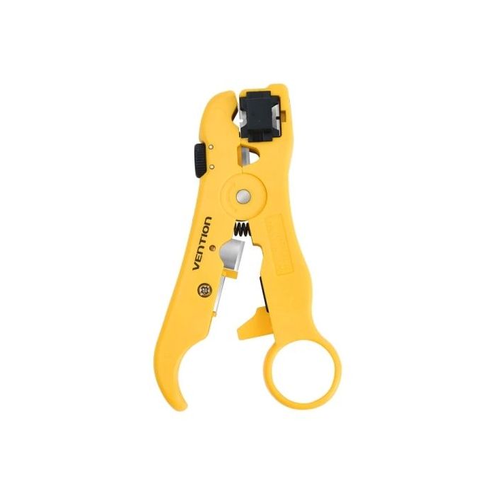 Vention Pelacables - Cuchilla con Regulacion de Profundidad de Corte - Doble Resorte - Retorno Automatico Suave - Mango Antideslizante - Color Amarillo