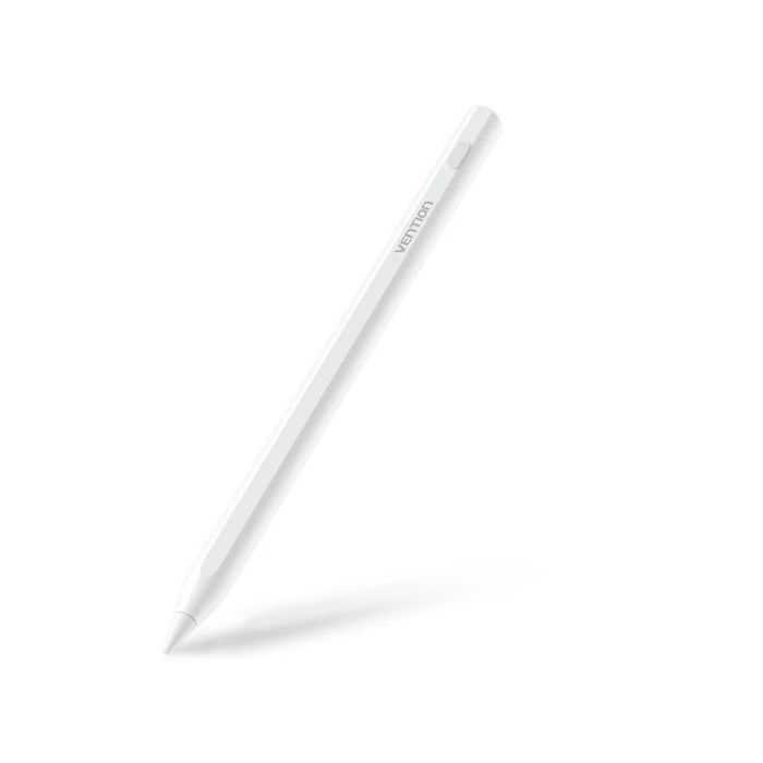 Vention Lapiz Digital para Ipad 2018-2025 - Magnetico - Sensibilidad a la Inclinacion - Interruptor Fisico - Funcion Rechazo de Palma - Aluminio - Color Blanco
