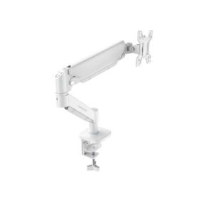 Mars Gaming MARMPRO1 Soporte de Mesa con Brazo Articulado para Monitores hasta 32" - Incluye Accesorios - Articulado 360° - VESA 100x100 - Muelle de Gas - 480x460x115mm - Color Blanco