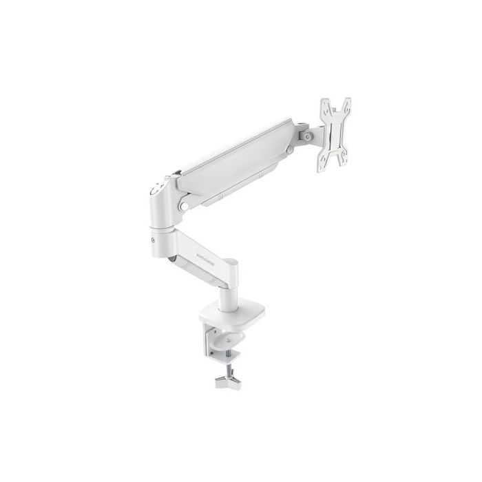 Mars Gaming MARMPRO1 Soporte de Mesa con Brazo Articulado para Monitores hasta 32" - Incluye Accesorios - Articulado 360° - VESA 100x100 - Muelle de Gas - 480x460x115mm - Color Blanco