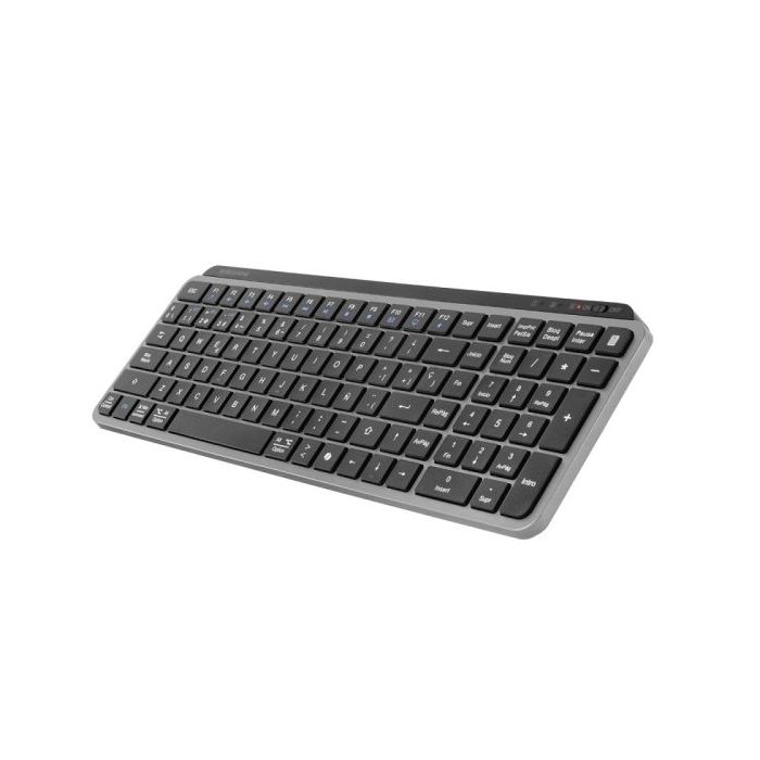 Mars Gaming MK-SILENKEYS Teclado Completo Inalambrico - Bluetooth - Disposicion Francesa AZERTY FR - 720mAh - Teclas Silenciosas de Perfil Bajo - Accesos Directos - 384x132x24mm - Color Negro