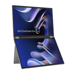 Asus ZenScreen Duo Monitor 14" OLED WUXGA 60Hz - Panel Brillante Dual Screen - Respuesta 1ms - HDMI, USB-C  - Color Plata