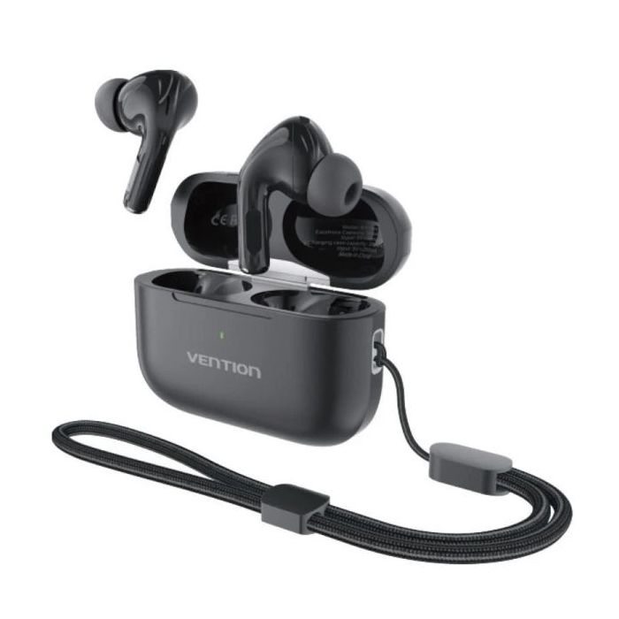 Vention Echo Lite E11 Plus Auriculares Intraurales Inalambricos - Bluetooth 6.0 - Autonomia hasta 6h - Estuche con Bateria de 250mAh - Color Negro