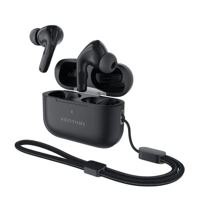 Vention Echo Lite E11 Pro Auriculares Intraurales Inalambricos - Bluetooth 6.0 - Estuche con Bateria de 300mAh - Cancelacion Activa de Ruido ANC - Color Negro