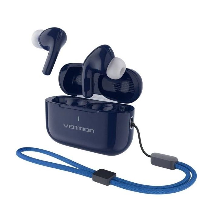 Vention Echo Lite E11 Plus Auriculares Intraurales Inalambricos - Bluetooth 6.0 - Autonomia hasta 6h - Estuche con Bateria de 250mAh - Color Azul