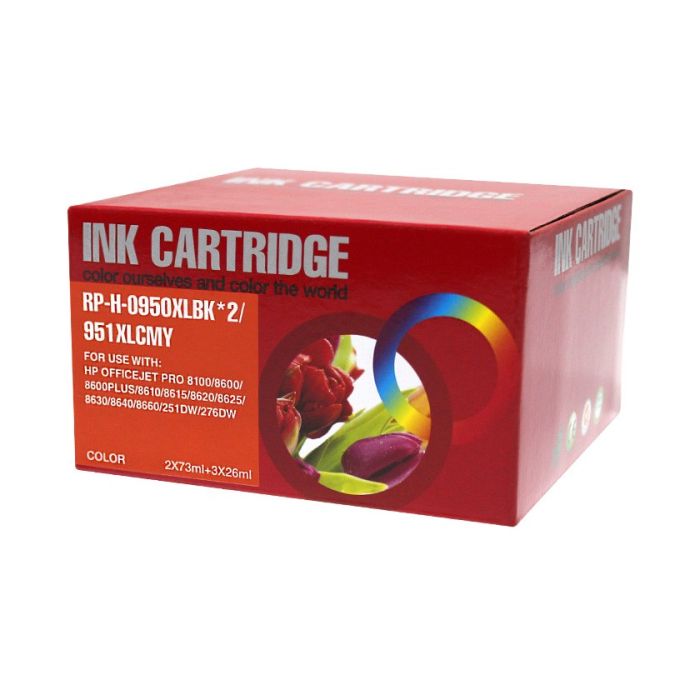 HP 950XL + HP 951XL Pack de 5 Cartuchos de Tinta Genéricos-2