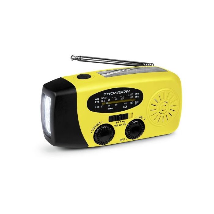 Thomson RT260 Radio - Linterna de Emergencia - Funcion Powerbank -  Color Amarillo
