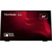 ViewSonic TD2465 Monitor Tactil 23.8" LED FHD 60Hz - Hasta 10 Puntos de Contacto - Respuesta 7ms - Altavoces 4W - HDMI, Displayport, USB - VESA 100x100 mm - Color Negro