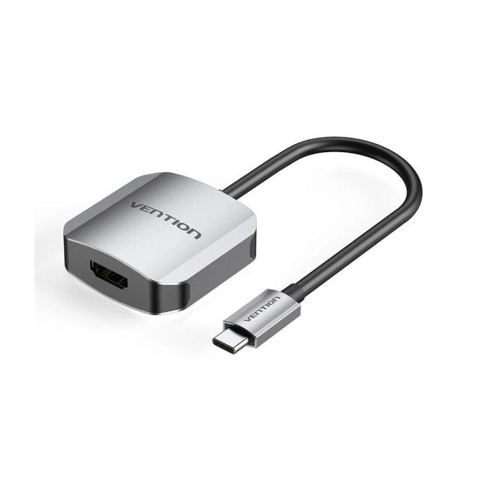 Vention Adapatador Conversor - USB-C Macho - HDMI Hembra - Cable 15cm - Aluminio - Color Gris