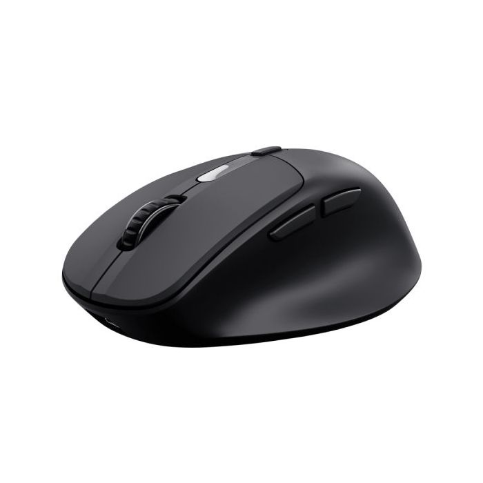 Trust Zevo Raton Inalambrico - Ajustable hasta 4000dpi - Bluetooth - Clic Silencioso - Receptor USB-A - Multidispositivo - 40x70x104mm - Color Negro
