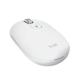 Trust Seron Raton Inalambrico - Ajustable hasta 3200dpi - Bluetooth - Recargable - Clic Silencioso - Receptor USB-C - Multiplataforma - 31x62x111mm - Color Blanco