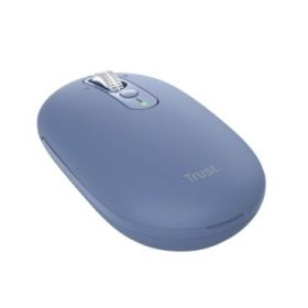 Trust Seron Raton Inalambrico - Ajustable hasta 3200dpi - Bluetooth - Recargable - Clic Silencioso - Receptor USB-C - Multiplataforma - 31x62x111mm - Color Azul