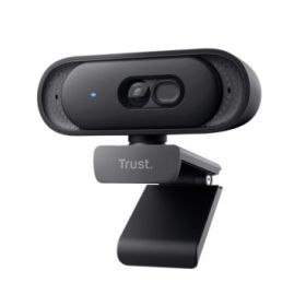 Trust Tomar Webcam QHD 2K - Cable 2m - Microfono Incorporado - Balance de Blancos Automatico - Modo de Privacidad - Rosca 1/4" - Campo de Vision de 76 Grados - 53x55x93mm - Color Negro