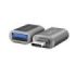 Trust Calyx Pack de 2 Adaptadores USB 3.0 - USB-A Hembra - USB-C Macho - 8x15x32mm - Color Gris
