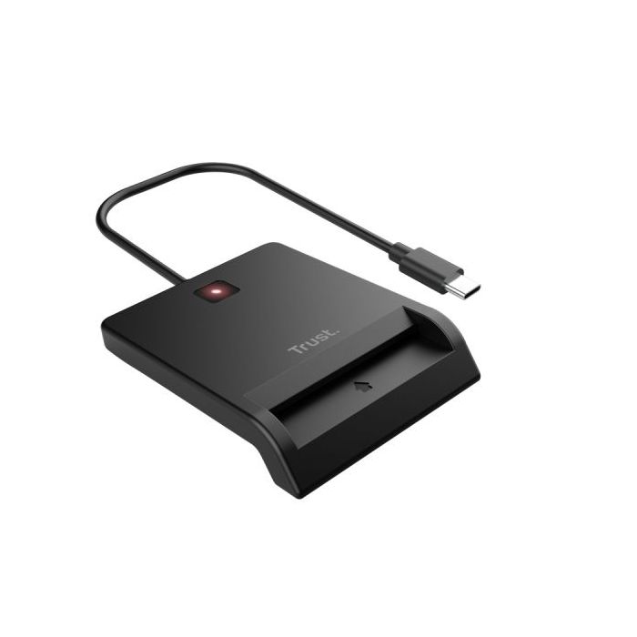 Trust Primo Lector de Tarjetas Inteligentes USB - Compatible DNI 4.0 - eID, eDowod y CIE - Color Negro