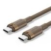 Vention Cable USB-C - Potencia hasta 240W - Longitud 1m - Recubrimiento de Nailon Trenzado - Velocidad hasta 480Mbps - Color Dorado
