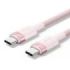 Vention Cable USB-C - Potencia hasta 240W - Longitud 2m - Recubrimiento de Nailon Trenzado - Velocidad hasta 480Mbps - Color Rosa