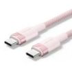 Vention Cable USB-C - Potencia hasta 240W - Longitud 2m - Recubrimiento de Nailon Trenzado - Velocidad hasta 480Mbps - Color Rosa