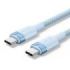 Vention Cable USB-C - Potencia hasta 240W - Longitud 1m - Recubrimiento de Nailon Trenzado - Velocidad hasta 480Mbps - Color Azul