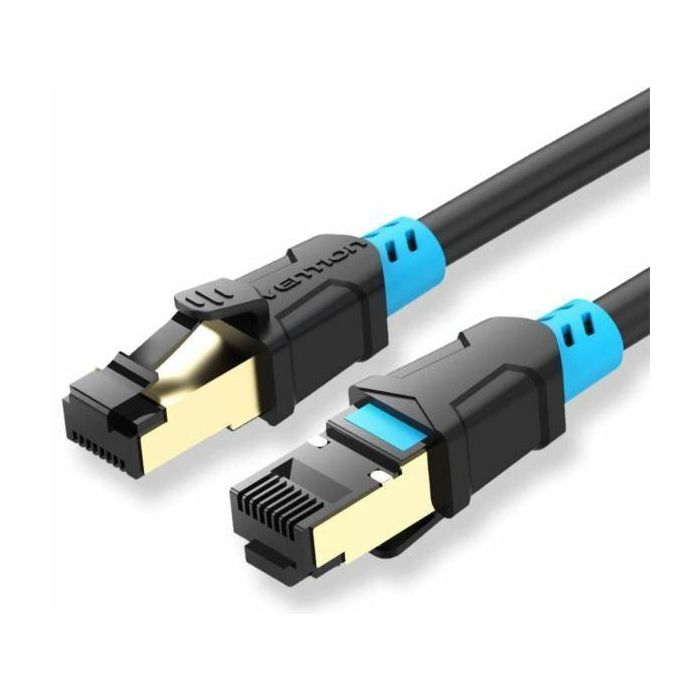 Vention Cable de Red Cat.6 SFTP - Longitud 35m - Velocidad hasta 1Gbps - 27AWG - Conectores Chapados en Oro - Blindaje Multicapa - Color Negro