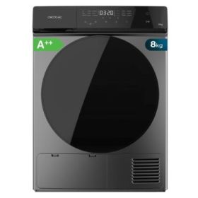 Cecotec Bolero DressCode Dry 8400 Steel Max Secadora con Bomba de Calor de 8kg - 15 Programas Multifuncion - Tambor de Acero Inoxidable - Bloqueo de Seguridad - 60x64x85cm - Color Gris y Negro