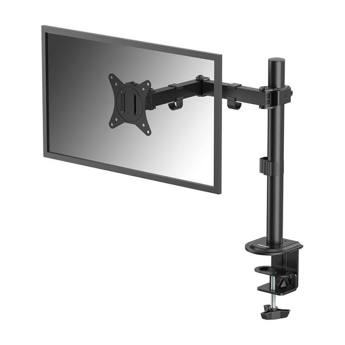 Fellowes Everyday Soporte de Mesa con Brazo Articulado para Monitores hasta 32" y 9kg - Fijacion con Abrazadera o Tornillos - Gestor de Cables - 56.1x48.4x11.6cm - Color Negro